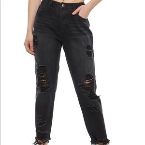 Cello High Waisted Destroyed Boyfriend Jeans